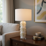 Belle Fleur Table Lamp - Gold w Gold shade