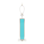 31.5" H Blair Table Lamp Base - Calypso Blue/Silver (Base, Harp, Finial) - Couture Lamps