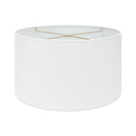 16x16x10"H White Crisp Linen Drum Shade - Couture Lamps