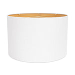 17x17x11"H White Casual Linen Shade w/ Soft Gold lining - Couture Lamps