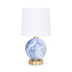 Blue and White Sphere Rechargeable Lamp - Couture Lamps