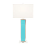 31.5" H Blair Table Lamp Base - Calypso Blue/Silver (Base, Harp, Finial) - Couture Lamps