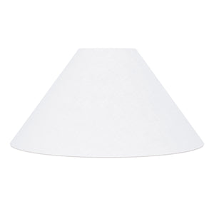 Coolie Shade in Pure White Slub Linen - Couture Lamps