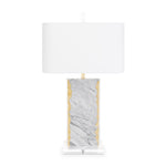 29.5"H White Marble Table Lamp - Couture Lamps