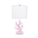 29"H Bird on Branch Table Lamp-Blushing Bride Pink - Couture Lamps