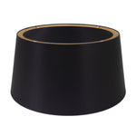 Round Tapered Black Linen Shade 14" x 16" x 10" - Couture Lamps