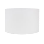 Round White Linen Drum Shade 15" x 15" x 10" - Couture Lamps