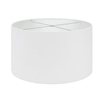 Round White Linen Drum Shade 16" x 16" x 10" - Couture Lamps