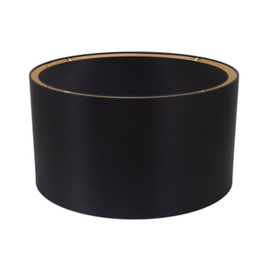 Round Black Linen Drum Shade 16" x 16" x 10" - Couture Lamps