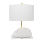 Rialto White Table Lamp with white linen drum shade - Couture Lamps