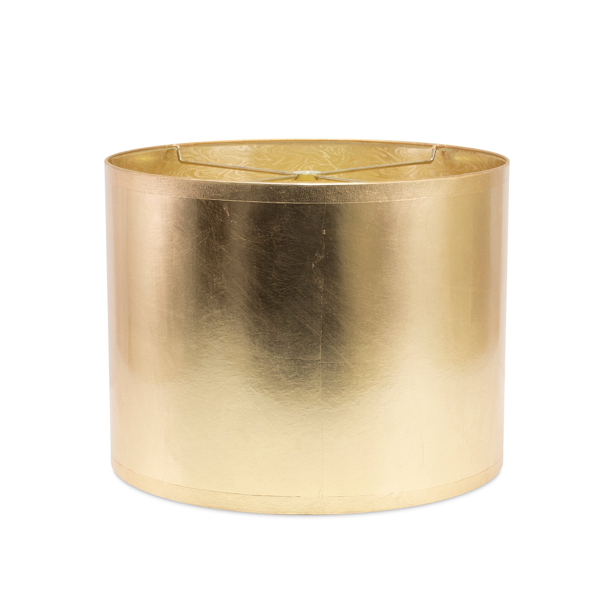 Round Gold Foil Lamp Shade 13/13" x 13/13" x 10" - Couture Lamps