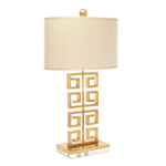 30"H Gold Metal Greek Key Lamp - Couture Lamps