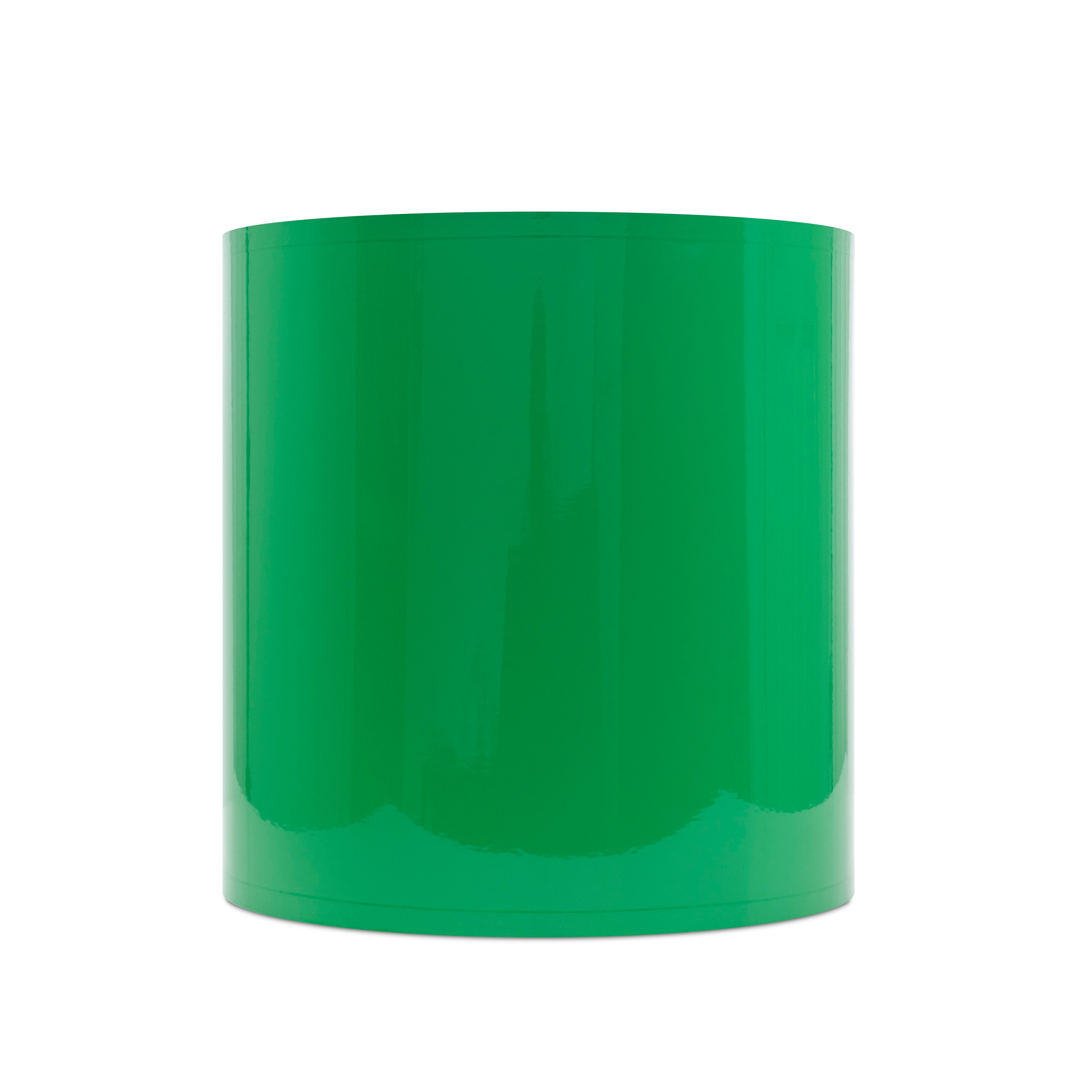 Leaf Green Lacquer Shade with Silver Lining - Couture Lamps