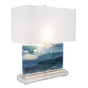 Beth Glover - Blue/Silver Horizontal - Couture Lamps