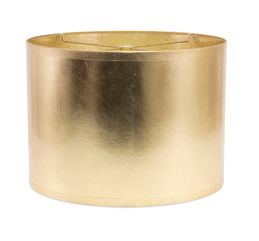Round Gold Foil Lamp Shade 14” x 14" x 10" - Couture Lamps